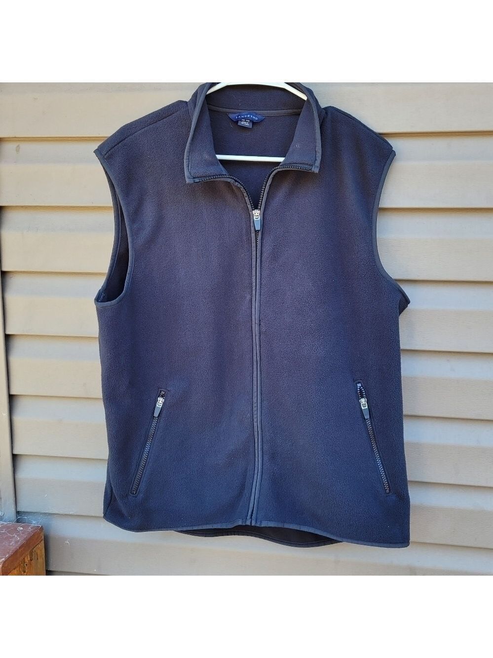 Lands End Men's Thermacheck Fleece Vest - Picture 4 of 9